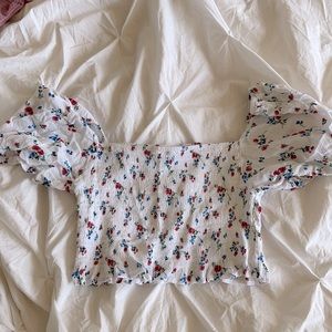 Summer white crop top